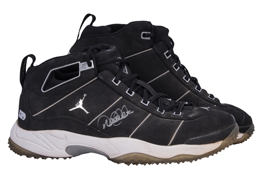 Derek Jeter Game Used & Dual Signed Turf Shoes (MLB Authenticated & Steiner)